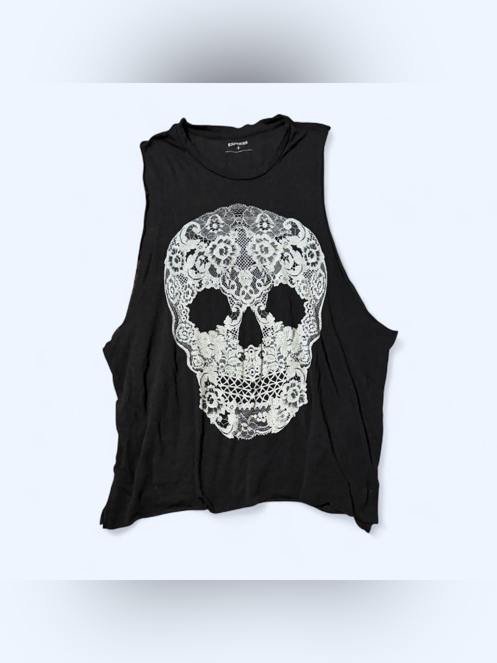 Grunge Lace Skull Tank Top by Express!